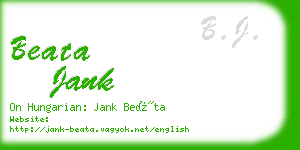 beata jank business card